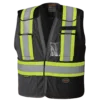 Pioneer Drop Shoulder Safety Tear-Away Vest - Poly Mesh | Black | Sizes Small - 5XL