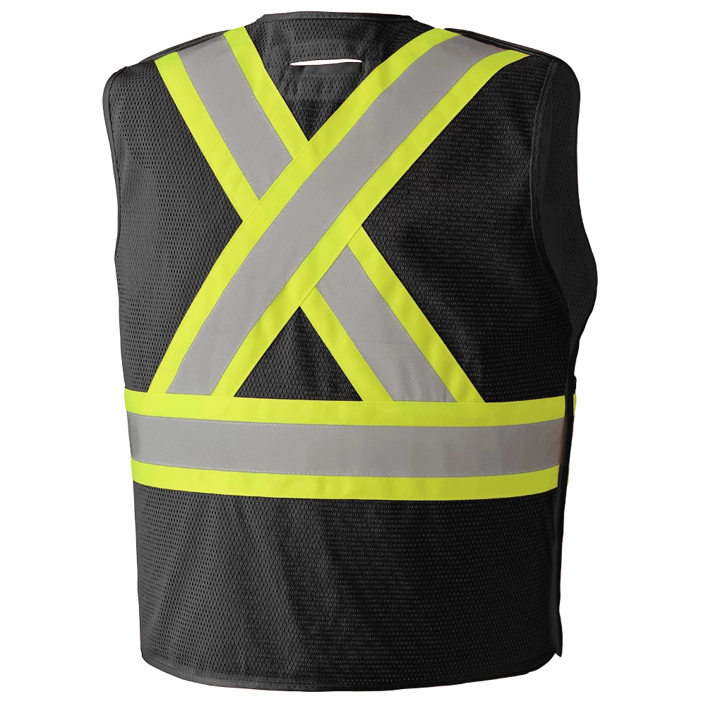 Pioneer Drop Shoulder Safety Tear-Away Vest - Poly Mesh | Black | Sizes Small - 5XL 4 Pioneer Drop Shoulder Safety Tear-Away Vest - Poly Mesh | Black | Sizes Small - 5XL
