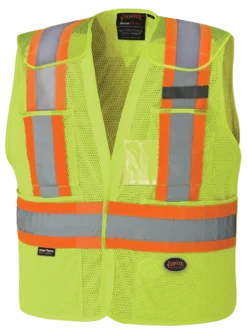 Pioneer Hi Viz Drop Shoulder Safety Tear-Away Vest Poly Mesh | Sizes XXS - 5XL