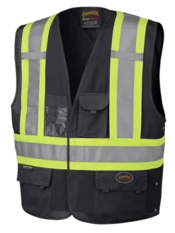 Pioneer Hi Viz Safety Vest - Tricot Poly Interlock - Adj. Sides | S/M - 4/5X Large Hi-Vis Work Wear