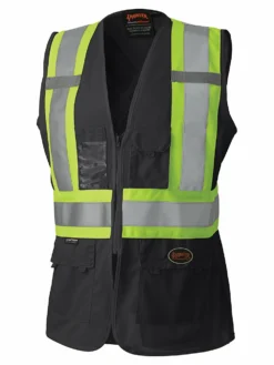 Hi-Vis Work Wear Pioneer Women's Solid Tricot Tear-Away Safety Vest | XS-2XL