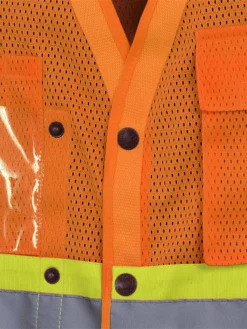 Pioneer Hi Viz Drop Shoulder Safety Vest With Snaps - Poly Mesh | Sizes Small - 5XL