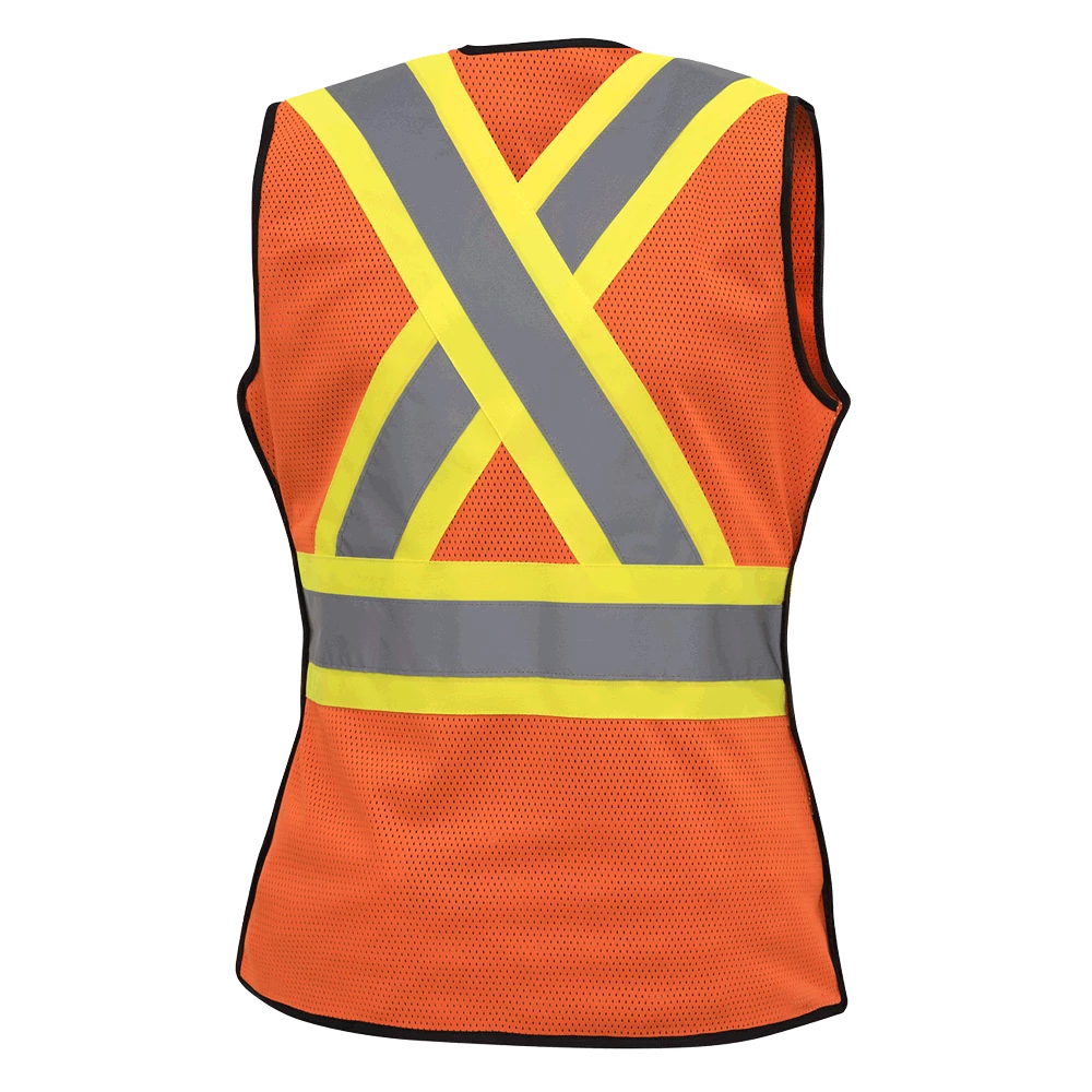 Hi-Vis Work Wear Pioneer Womens Breathable Mesh Tear-Away Safety Vest | XS-2XL 4 Hi-Vis Work Wear Pioneer Womens Breathable Mesh Tear-Away Safety Vest | XS-2XL