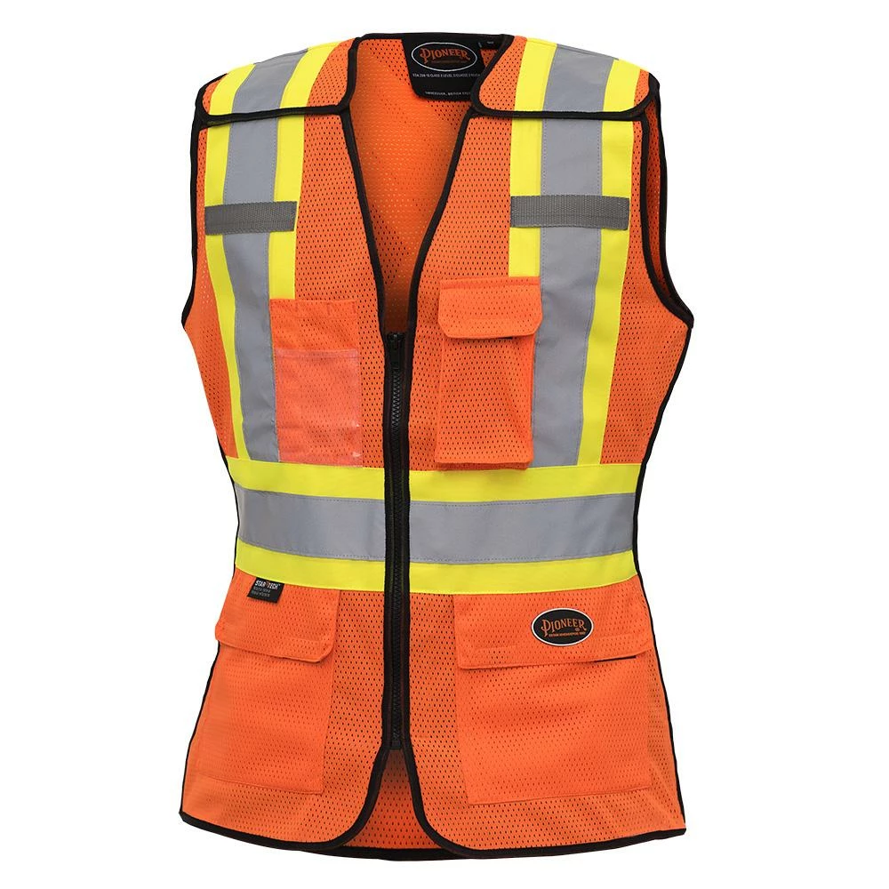 Hi-Vis Work Wear Pioneer Womens Breathable Mesh Tear-Away Safety Vest | XS-2XL 3 Hi-Vis Work Wear Pioneer Womens Breathable Mesh Tear-Away Safety Vest | XS-2XL