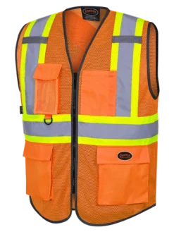 Pioneer Hi Viz Zipper Front Mesh Safety Vest | Sizes XS - 5XL 13 Pioneer Hi Viz Zipper Front Mesh Safety Vest | Sizes XS - 5XL