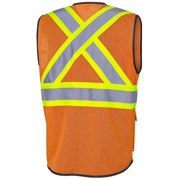 Pioneer Hi Viz Zipper Front Mesh Safety Vest | Sizes XS - 5XL 8 Pioneer Hi Viz Zipper Front Mesh Safety Vest | Sizes XS - 5XL