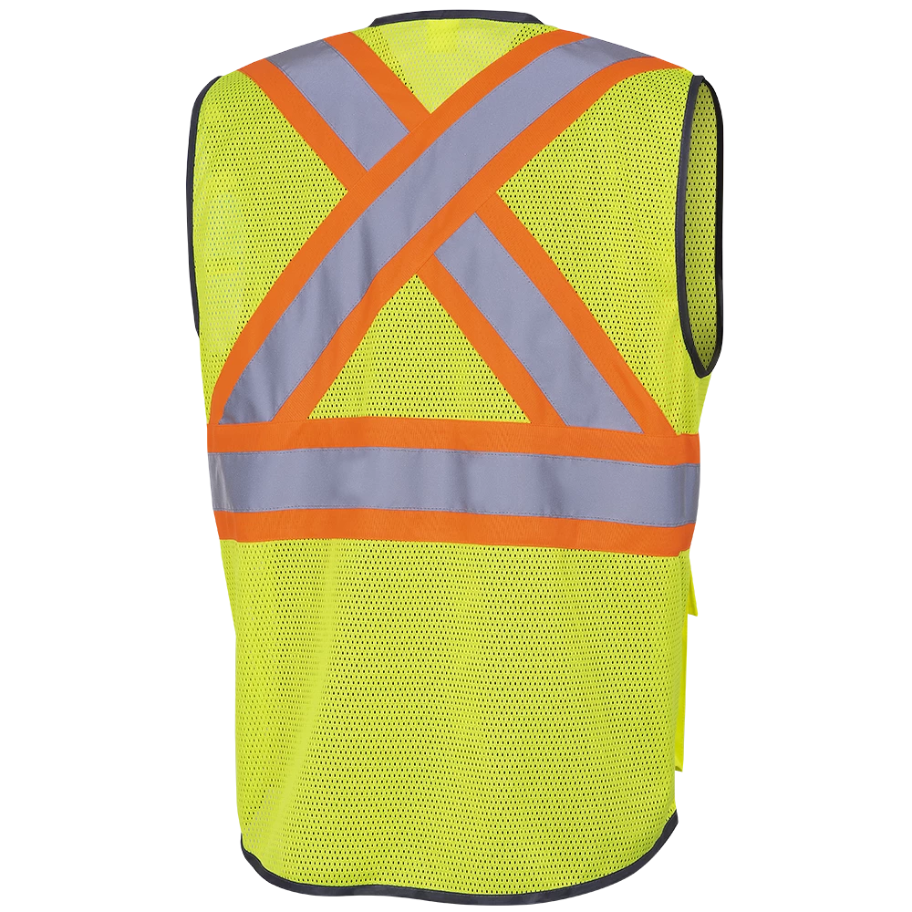 Pioneer Hi Viz Zipper Front Mesh Safety Vest | Sizes XS - 5XL 4 Pioneer Hi Viz Zipper Front Mesh Safety Vest | Sizes XS - 5XL