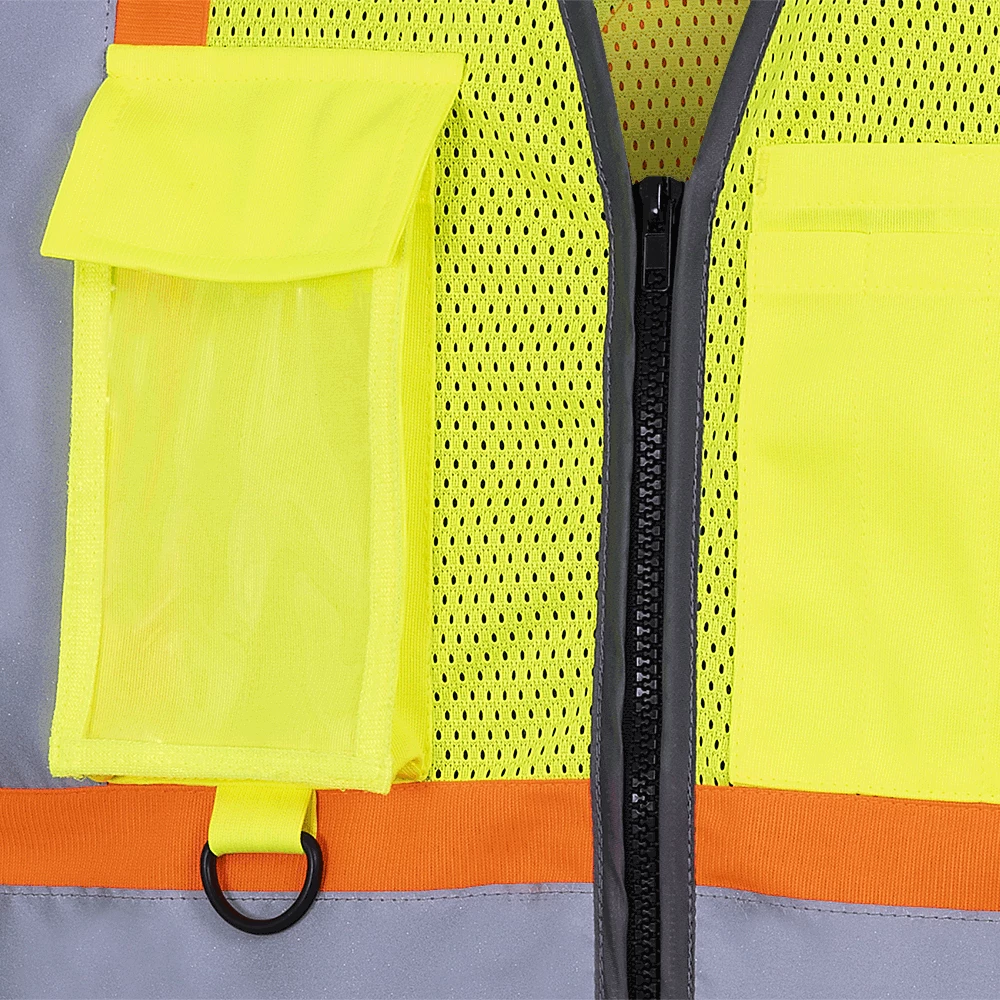 Pioneer Hi Viz Zipper Front Mesh Safety Vest | Sizes XS - 5XL 5 Pioneer Hi Viz Zipper Front Mesh Safety Vest | Sizes XS - 5XL