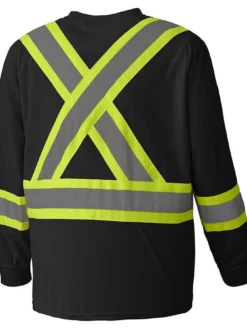 Hi-Vis Work Wear Pioneer Birdseye Long Sleeve Hi Vis Tee Shirt | XS -5XL