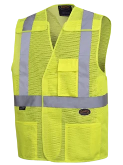 Hi-Vis Work Wear Pioneer Hi Viz Tear-Away Mesh Safety Vest W/ 2" Tape | Sizes Small - 5XL 21 Hi-Vis Work Wear Pioneer Hi Viz Tear-Away Mesh Safety Vest W/ 2