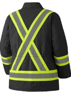 Pioneer Hi Vis Quilted Cotton Duck Winter Work Parka | M-4XL Hi-Vis Work Wear