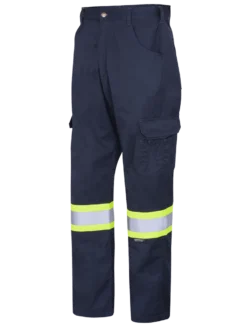 Pioneer Poly/Cotton Cargo Work Pants | Hi Viz | Navy | Sizes Waist 30
