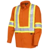 Hi-Vis Work Wear Pioneer Ultra Cool Cotton Twill Button Down Collared Safety Shirt | Orange | Sizes Small - 4XL 2 Hi-Vis Work Wear Pioneer Ultra Cool Cotton Twill Button Down Collared Safety Shirt | Orange | Sizes Small - 4XL