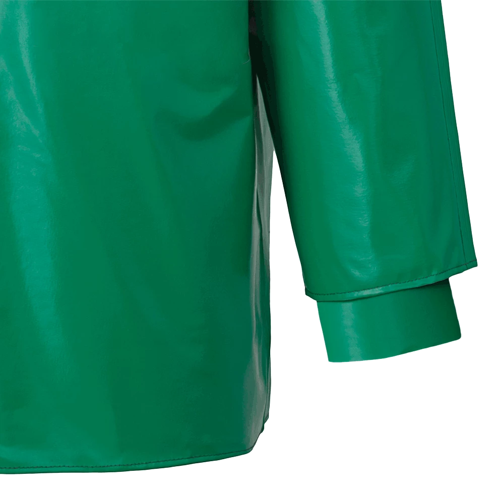Flame Resistant Work Wear Ranpro CA-43® FR Chemical/Acid Resistant Jacket - PVC/Poly | Green | Sizes Small - 4XL 6 Flame Resistant Work Wear Ranpro CA-43® FR Chemical/Acid Resistant Jacket - PVC/Poly | Green | Sizes Small - 4XL