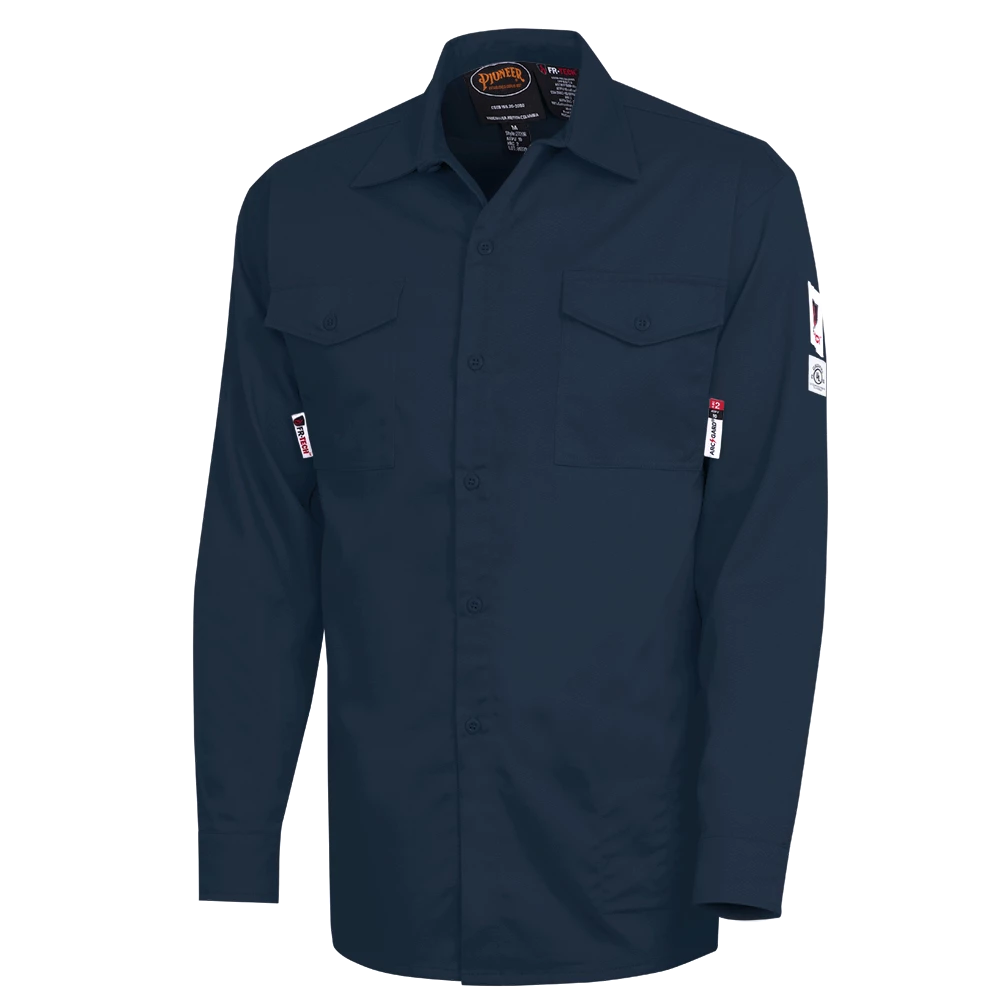 Flame Resistant Work Wear Pioneer FR-TECH® FR/ARC Rated 7 Oz Safety Shirt - 88/12 | Sizes Small - 4XL 3 Flame Resistant Work Wear Pioneer FR-TECH® FR/ARC Rated 7 Oz Safety Shirt - 88/12 | Sizes Small - 4XL