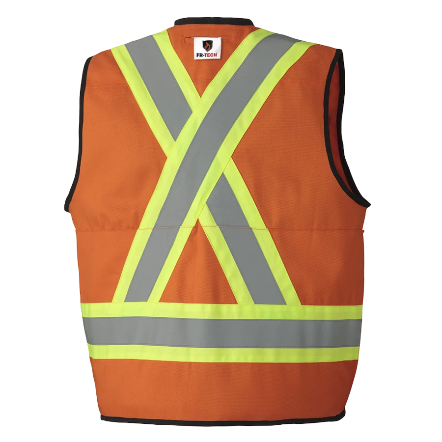 Flame Resistant Work Wear Pioneer FR-TECH® 88/12 FR/ARC Rated Surveyor's Safety Vest 7 Oz | Sizes S - 4XL 10 Flame Resistant Work Wear Pioneer FR-TECH® 88/12 FR/ARC Rated Surveyor's Safety Vest 7 Oz | Sizes S - 4XL