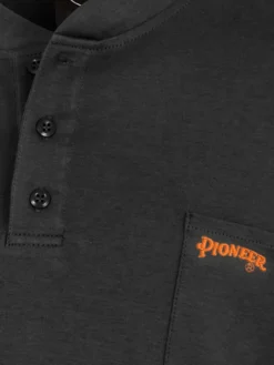 Flame Resistant Work Wear Pioneer 100% Cotton FR Interlock 7 Oz. Henley Shirt | Sizes S - 5XL