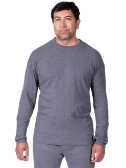 Pioneer FR/ARC Rated Underwear Top - Modacrylic Blend Rib Knit | Grey | Sizes XS - 4XL