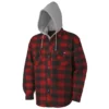 Pioneer Quilted Polar Boa Fleece Lined Zip-Up Hooded Shirt | S - 4XL