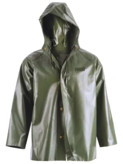 Work Wear Ranpro Canadian Heavy Duty Cold Flex Hooded Rain Jacket | Olive Green | S-4XL