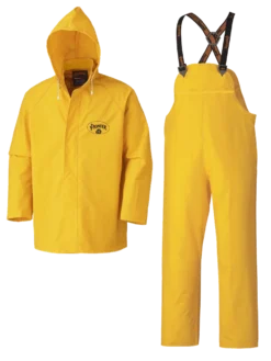 Pioneer FR Waterproof Heavy Duty 3 Piece Rainsuit | PVC/POLY/PVC | Yellow | Sizes S - 5XL Flame Resistant Work Wear