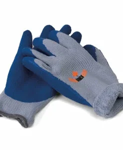 Unex Acrylic Lined Blue Latex Palm Knit Winter Work Gloves