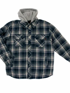 Tough Duck WS06 Fooler Front Quilt Lined Flannel Hooded Shirt | S-3XL