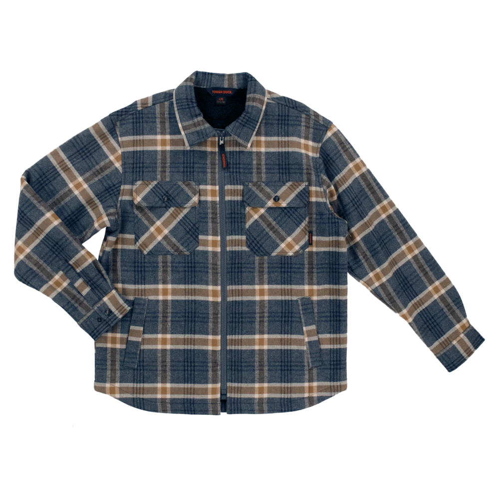 Tough Duck WS15 Zip Front Sherpa Bonded Flannel Jac-Shirt | S-3XL 3 Tough Duck WS15 Zip Front Sherpa Bonded Flannel Jac-Shirt | S-3XL