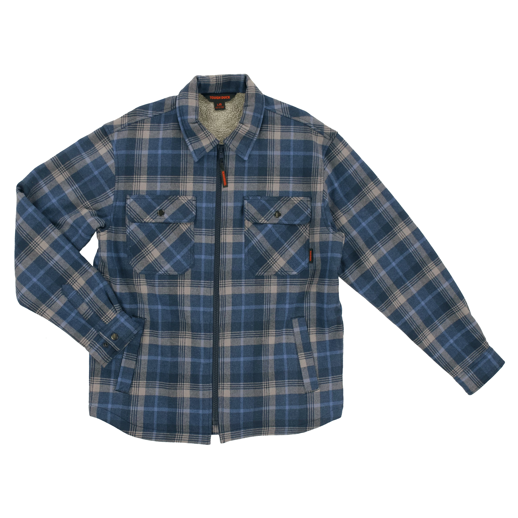 Tough Duck WS15 Zip Front Sherpa Bonded Flannel Jac-Shirt | S-3XL 5 Tough Duck WS15 Zip Front Sherpa Bonded Flannel Jac-Shirt | S-3XL