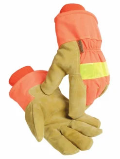 Caiman® 1391 - Brushed Pigskin Heatrac Insulated Hi-Vis Winter Work Gloves