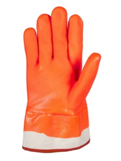 Horizon Winter Lined Orange PVC Safety Cuff Work Gloves | Pack Of 6 Pairs