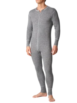 Stanfields Work Wear Stanfield's 1300 Heavy Weight Wool Combination | Grey | Sizes S - 2XL