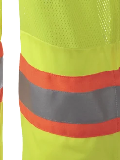 Pioneer Poly Knit Traffic Safety Overall With Breathable Mesh Leg Panels | Yellow | M-4XL