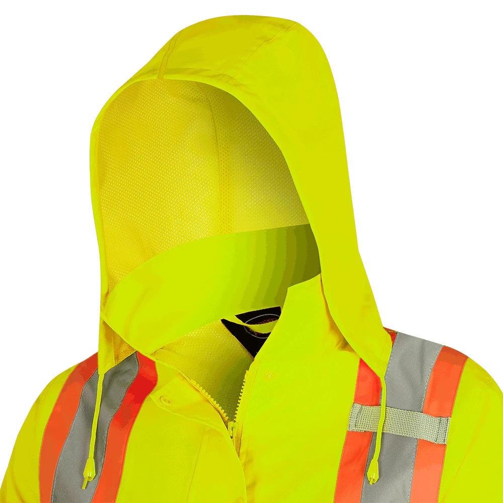 Hi-Vis Work Wear Pioneer "The Rock" Women's 300D Oxford Polyester Waterproof Safety Rain Jacket 6 Hi-Vis Work Wear Pioneer "The Rock" Women's 300D Oxford Polyester Waterproof Safety Rain Jacket