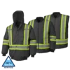 Pioneer Reflective Striped 6 In 1 Winter Work Bomber | XS-5XL Hi-Vis Work Wear