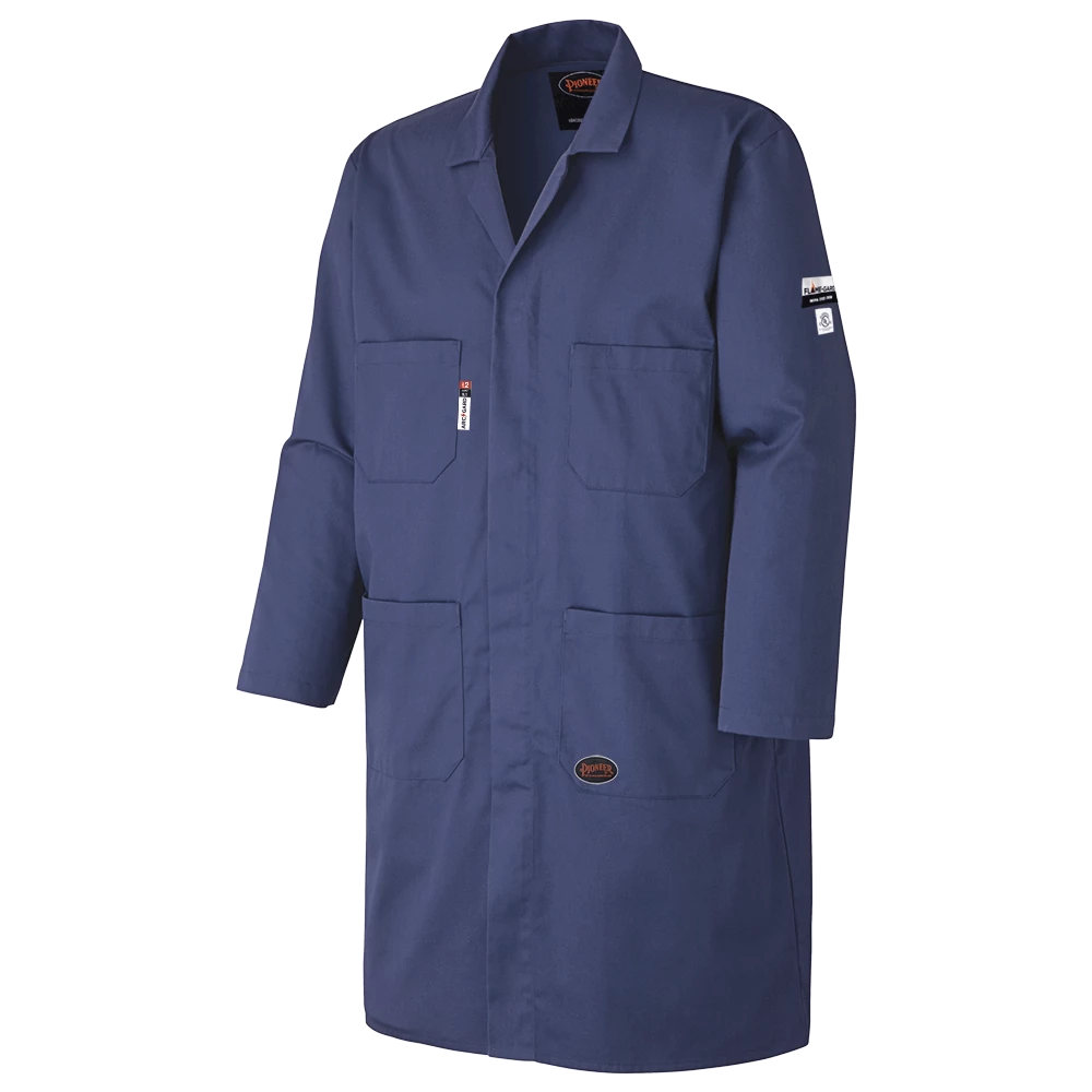 Pioneer Flame-Gard FR/ARC Shop Coat | Navy | Sizes S - 5XL Flame Resistant Work Wear 3 Pioneer Flame-Gard FR/ARC Shop Coat | Navy | Sizes S - 5XL Flame Resistant Work Wear