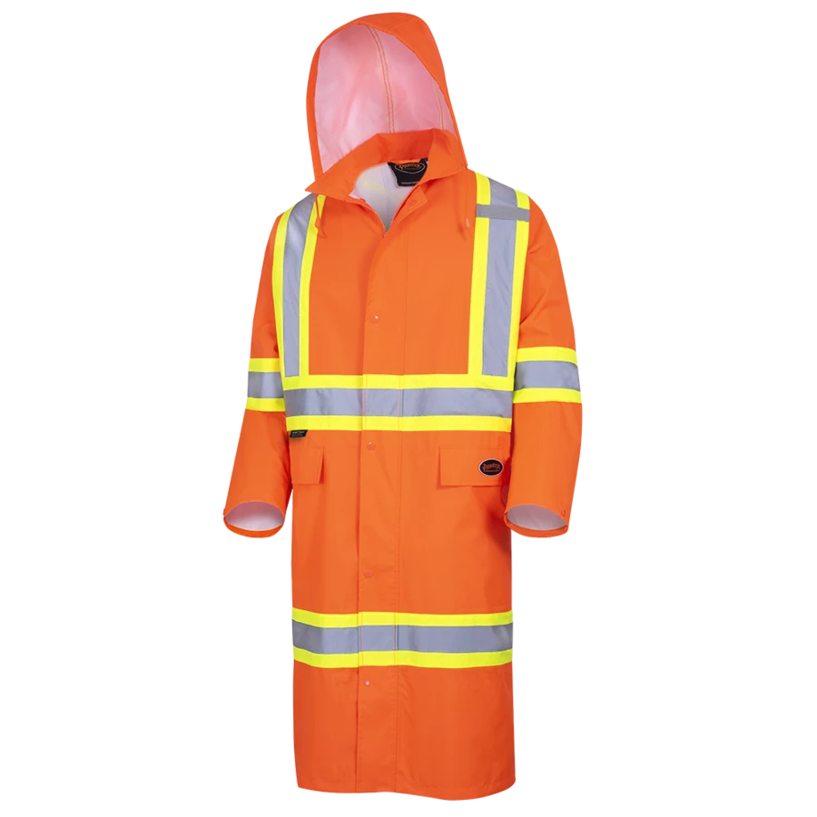 Hi-Vis Work Wear Pioneer The Rock 300D Oxford Polyester Waterproof Safety Long Coat | S-5XL 9 Hi-Vis Work Wear Pioneer The Rock 300D Oxford Polyester Waterproof Safety Long Coat | S-5XL
