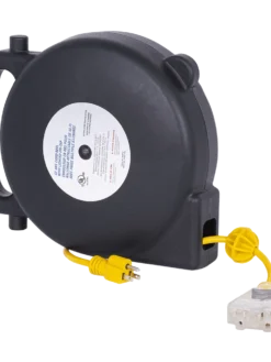 Startech ABS Retractable Extension Cord Reel - SJTW 14/3 - Triple Outlet - 45 Ft Length Lighting