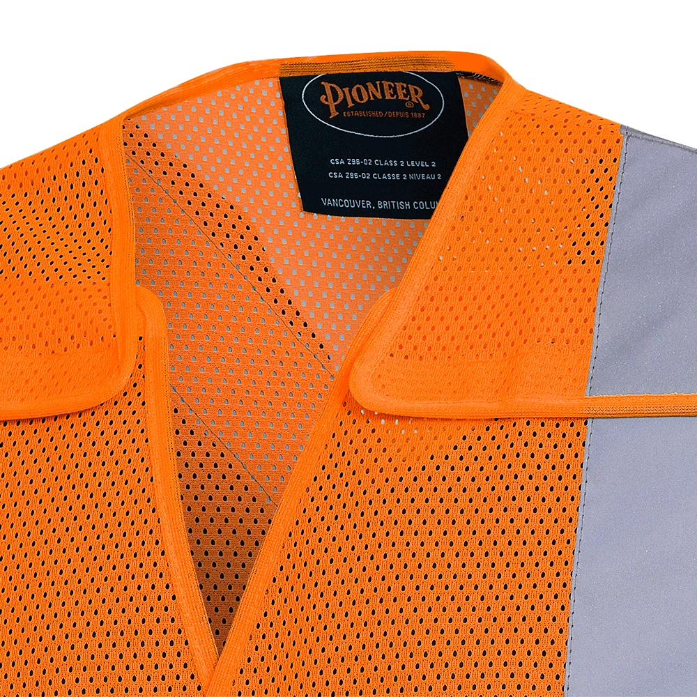 Hi-Vis Work Wear Pioneer Hi Viz Tear-Away Mesh Safety Vest W/ 2" Tape | Sizes Small - 5XL 5 Hi-Vis Work Wear Pioneer Hi Viz Tear-Away Mesh Safety Vest W/ 2" Tape | Sizes Small - 5XL