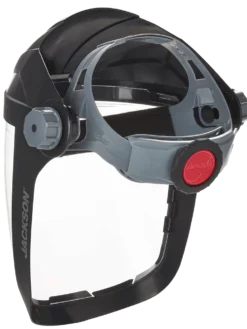 Jackson Safety Personal Protective Equipment Jackson Quad™ 500 Supreme Multi-Purpose Face Shield Kit With 370 Speed Dial™ Ratchet System - Clear Anti-Fog Visor