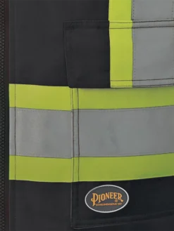 Pioneer Reflective Striped 6 In 1 Winter Work Bomber | XS-5XL Hi-Vis Work Wear