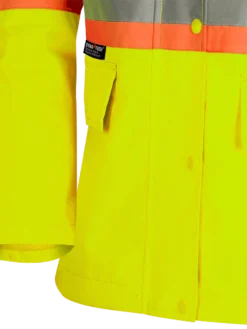 Hi-Vis Work Wear Pioneer "The Rock" Women's 300D Oxford Polyester Waterproof Safety Rain Jacket 12 Hi-Vis Work Wear Pioneer