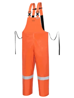 Flame Resistant Work Wear Ranpro Utili-Gard® FR/ARC Rated Bib Pants - PVC Coated Nomex®/Kevlar® | Orange | Sizes XS - 4XL
