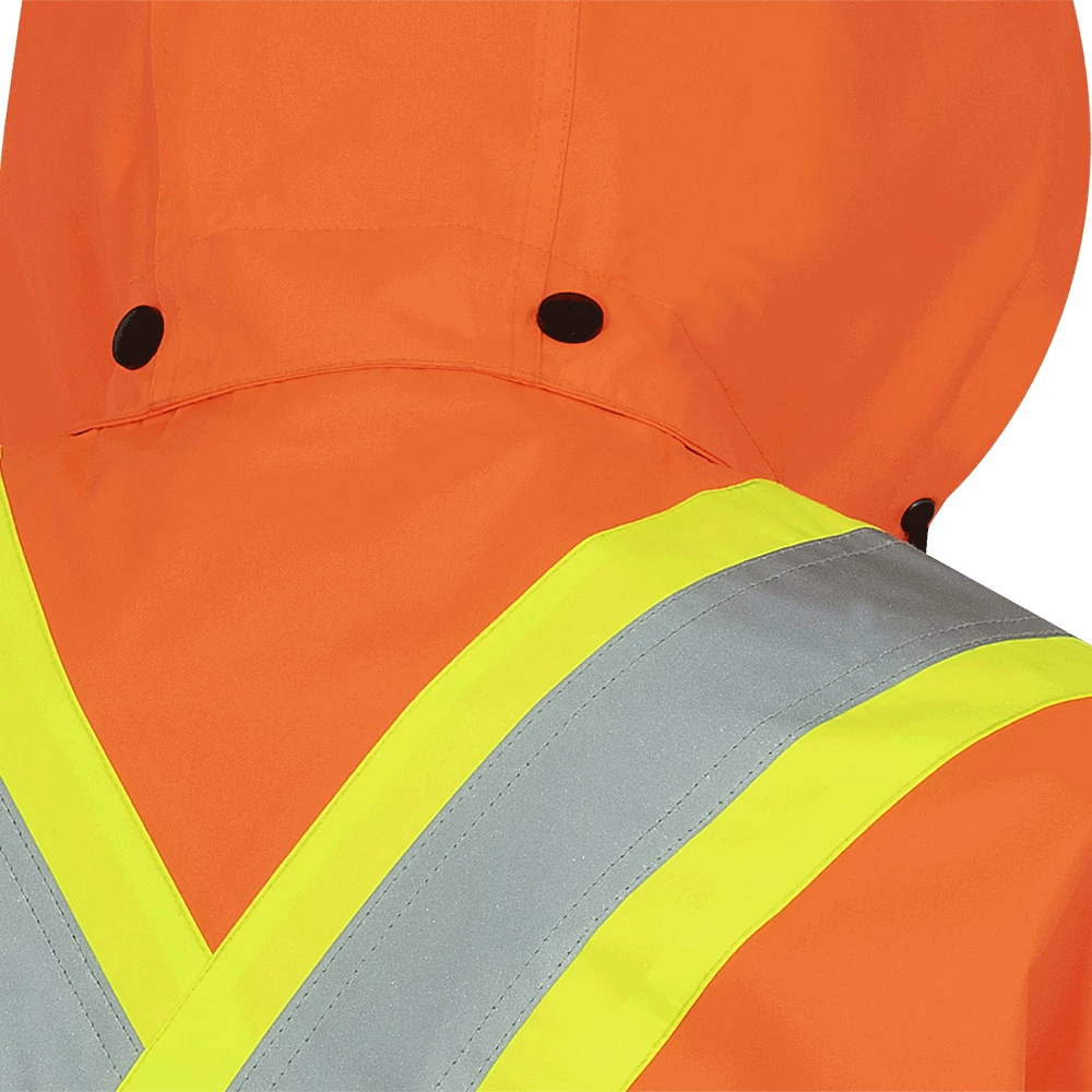 Hi-Vis Work Wear Pioneer 150D Waterproof Hi Vis Rain Jacket | XS-5XL 8 Hi-Vis Work Wear Pioneer 150D Waterproof Hi Vis Rain Jacket | XS-5XL