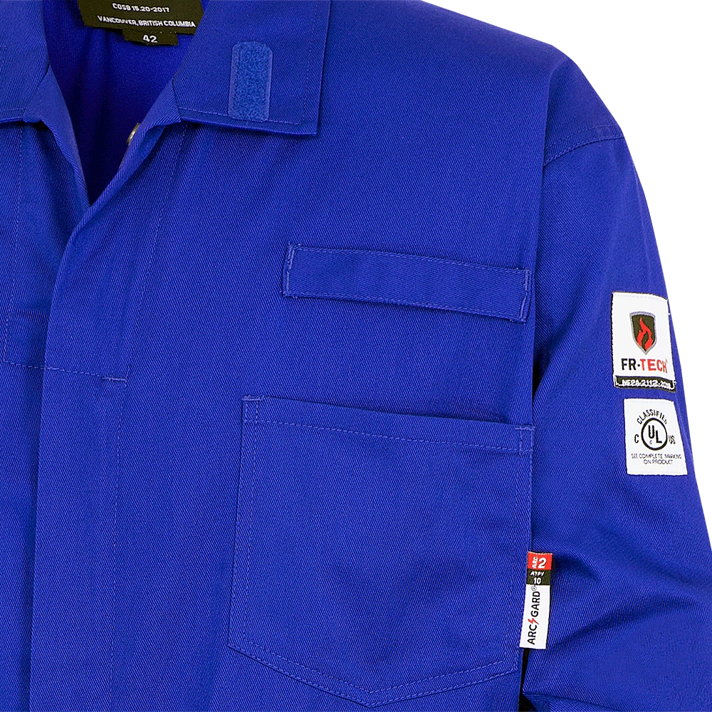 Flame Resistant Work Wear Pioneer FR-TECH® 88/12 7oz Coverall | Royal Blue | Sizes 36 - 60 4 Flame Resistant Work Wear Pioneer FR-TECH® 88/12 7oz Coverall | Royal Blue | Sizes 36 - 60