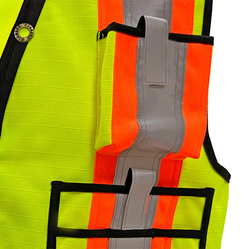 Pioneer Hi Viz 1200D High Denier Surveyor's Vest | Sizes Small - 5XL Hi-Vis Work Wear 6 Pioneer Hi Viz 1200D High Denier Surveyor's Vest | Sizes Small - 5XL Hi-Vis Work Wear