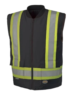 Pioneer Reflective Striped 6 In 1 Winter Work Bomber | XS-5XL Hi-Vis Work Wear