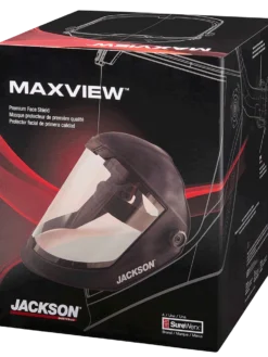 Jackson Safety Personal Protective Equipment Jackson Maxview™ Series 370 Speed Dial™ Premium Ratcheting Adjustment Faceshield Kit - Clear Visor