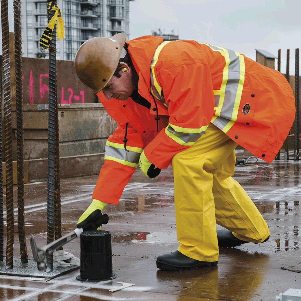 Hi-Vis Work Wear Pioneer 150D Waterproof Hi Vis Rain Jacket | XS-5XL 10 Hi-Vis Work Wear Pioneer 150D Waterproof Hi Vis Rain Jacket | XS-5XL