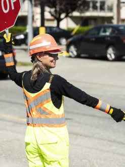 Pioneer Poly Knit Traffic Safety Overall With Breathable Mesh Leg Panels | Yellow | M-4XL